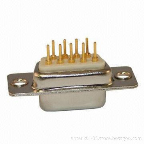 Machined Contact D-sub Connector, Vertical, Female or Male Type